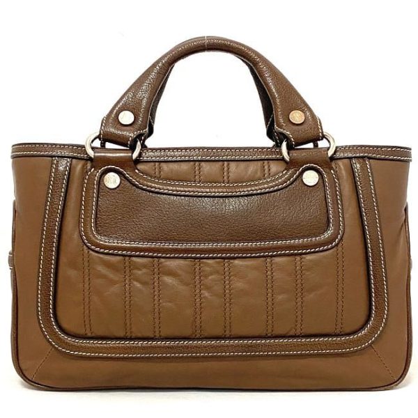 f16740 2 Celine Handbag Boogie Bag Brown