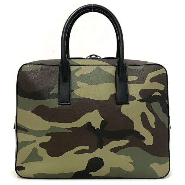 f17082 4 Saint Laurent 2Way Leather Briefcase Camouflage Black