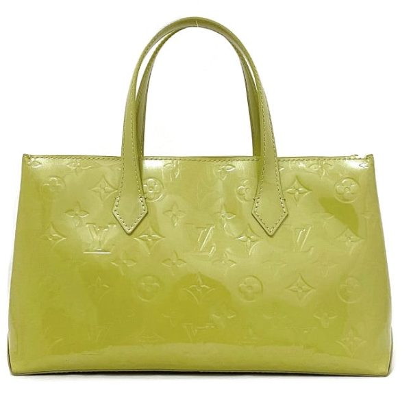 f17201 3 Louis Vuitton Wilshire PM Handbag Monogram Vernis Yellow Green