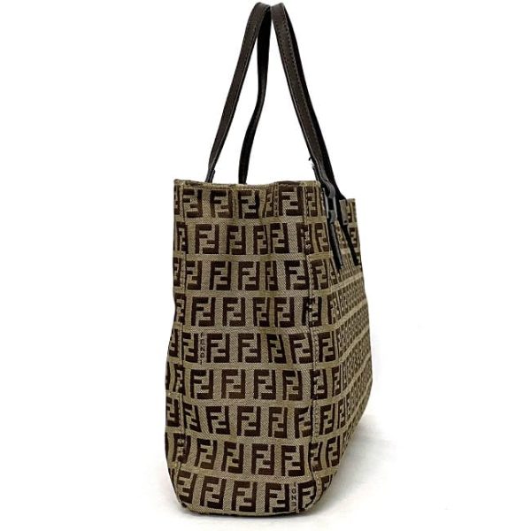 f17535 2 Fendi Tote Bag Canvas Beige