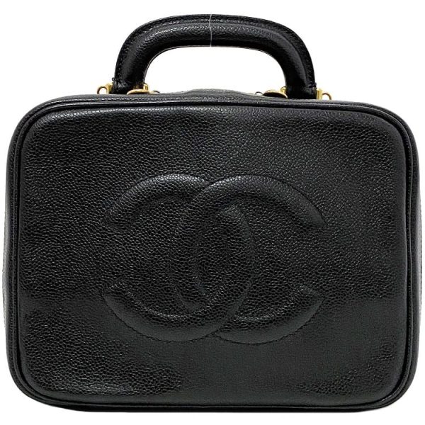 f17536 1 Chanel Vanity Bag Leather Black