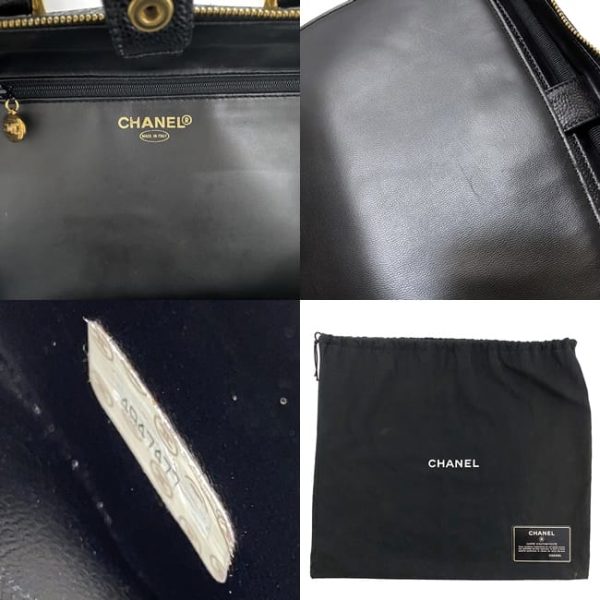 f17536 10 Chanel Vanity Bag Leather Black