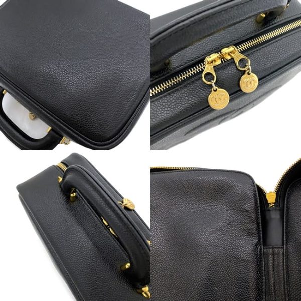 f17536 9 Chanel Vanity Bag Leather Black