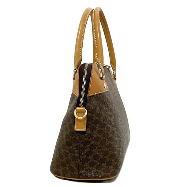 f17641 3 Celine Handbag Brown Camel Macadam