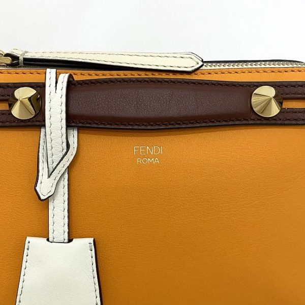 f17850 8 Fendi 2way Bag Leather Orange