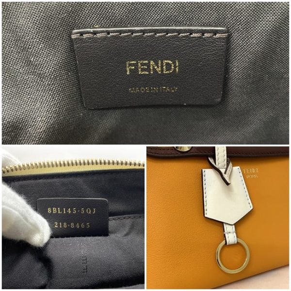 f17850 9 Fendi 2way Bag Leather Orange