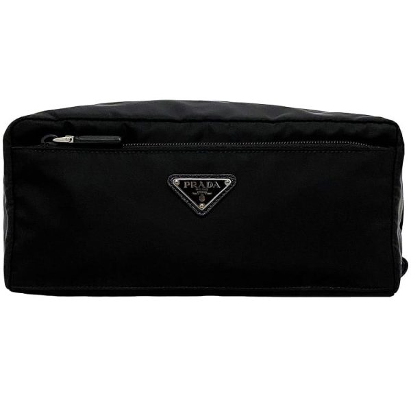 f18239 1 Prada Clutch Bag Tesuto Saffiano Black