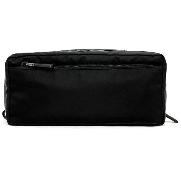 f18239 3 Prada Clutch Bag Tesuto Saffiano Black