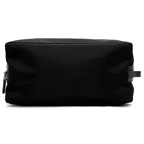 f18239 4 Prada Clutch Bag Tesuto Saffiano Black