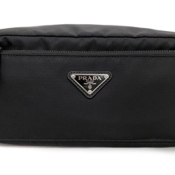 f18239 7 Prada Clutch Bag Tesuto Saffiano Black