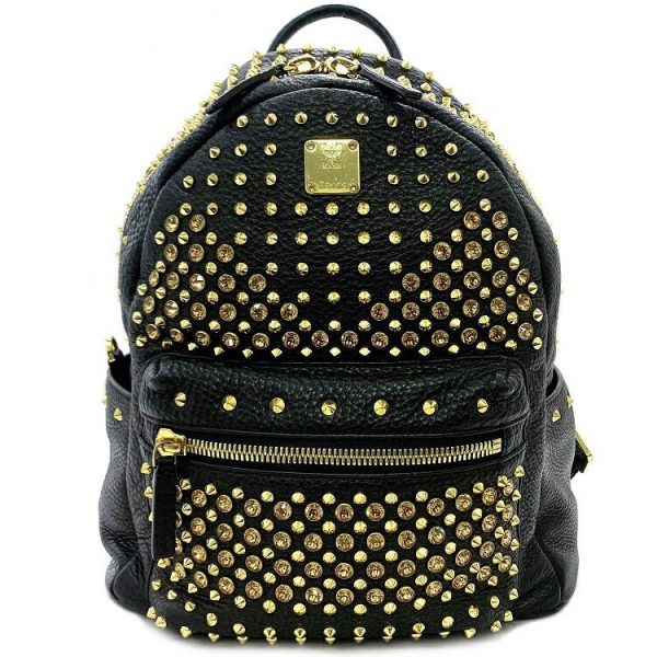 f8393 1 1 MCM Backpack Leather Black