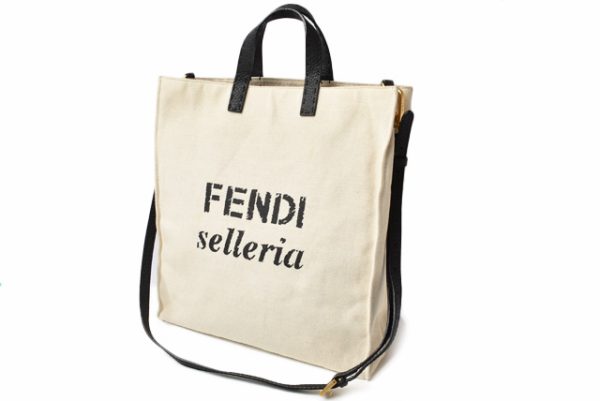 fd 19 008 9 FENDI 2way tote shoulder bag Natural