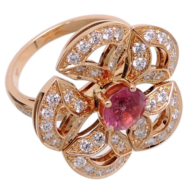 fdh75216 2 Bulgari Diva Dream Pink Tourmaline Ring Pink Gold