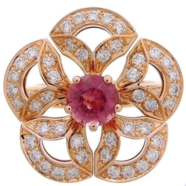 fdh75216 4 Bulgari Diva Dream Pink Tourmaline Ring Pink Gold