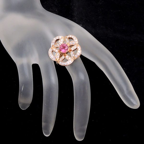 fdh75216 8 Bulgari Diva Dream Pink Tourmaline Ring Pink Gold