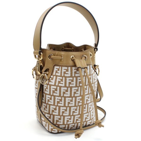 fen8bs010011 1 FENDI Bucket Bag Leather Brown