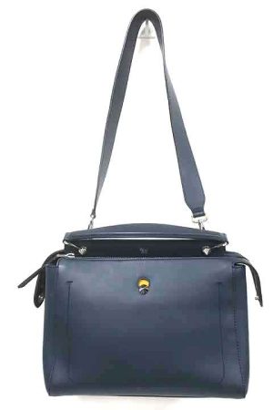 g 0487 1 r11 Celine Handbag Shoulder Bag 2way Leather Navy