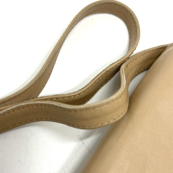 g 230510 2 12 Celine Triomphe Crossbody Vintage Shoulder Bag Leather Beige