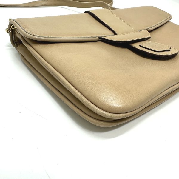 g 230510 2 5 Celine Triomphe Crossbody Vintage Shoulder Bag Leather Beige