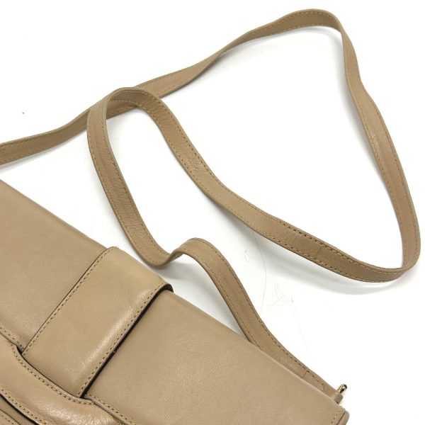 g 230510 2 8 Celine Triomphe Crossbody Vintage Shoulder Bag Leather Beige