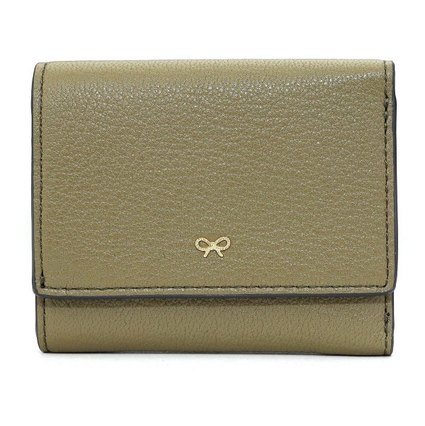 gan5050925188050 2 Anya Hindmarch Trifold Wallet Zanny Olive Green