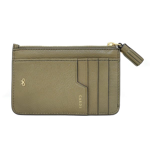 gan5050925188067 2 Anya Hindmarch Card Case Zanny Olive Green