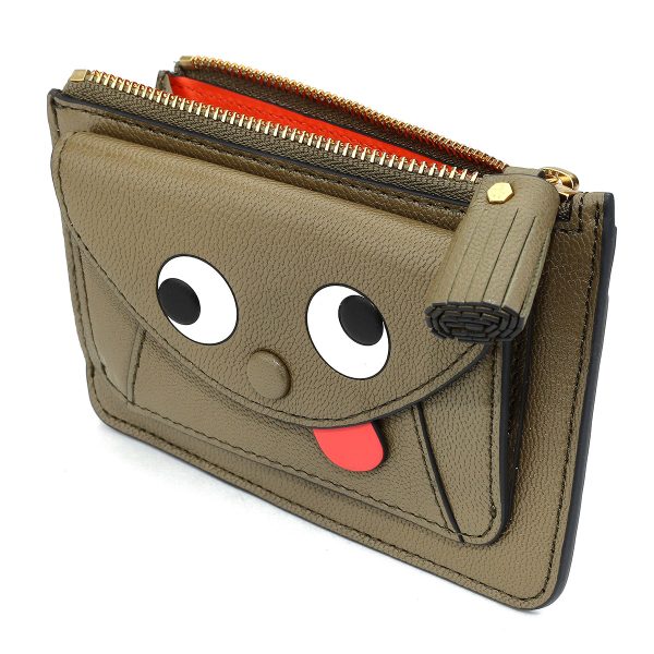 gan5050925188067 4 Anya Hindmarch Card Case Zanny Olive Green