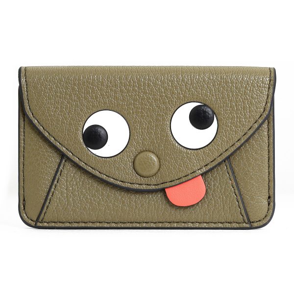 gan5050925188074 1 Anya Hindmarch Card Case Zanny Olive Green