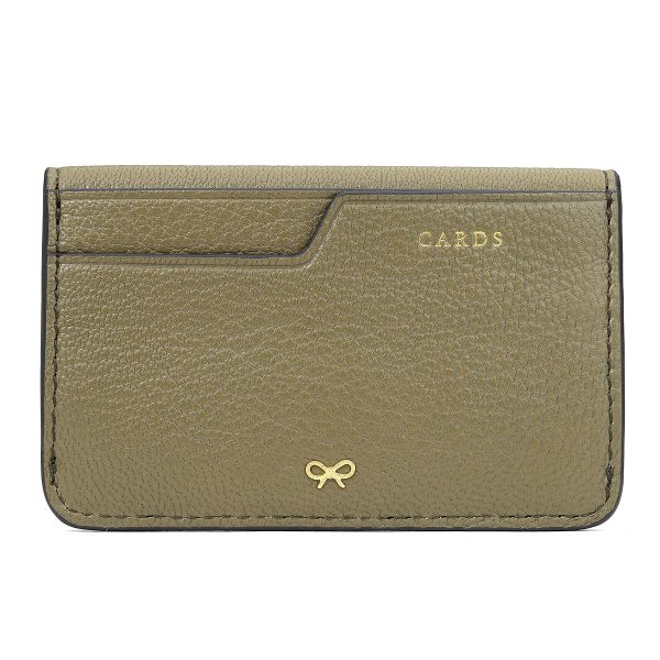 gan5050925188074 2 Anya Hindmarch Card Case Zanny Olive Green