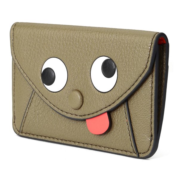 gan5050925188074 4 Anya Hindmarch Card Case Zanny Olive Green