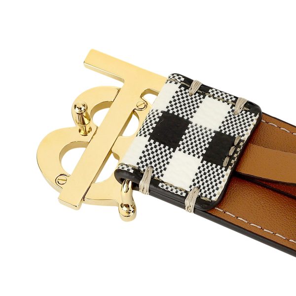 gbb8070410a1191 6 Burberry Check Leather Belt