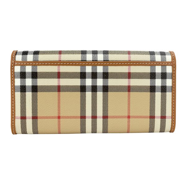 gbb8070414a7026 2 Burberry Long Wallet Check Beige Brown