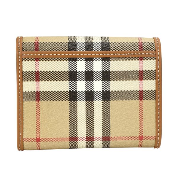 gbb8070415a7026 2 Burberry Trifold Wallet Check Beige Brown