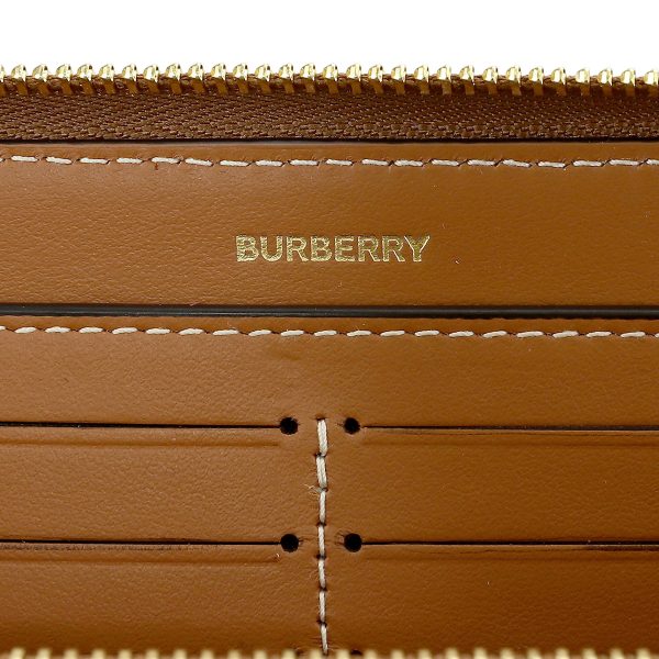 gbb8070598a9534 7 Burberry Long Wallet Round Zipper Check Beige Brown