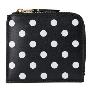 gcgsa3100pdblack 1 Comme Des Garcons Polka Dot Coin Case Wallet Black