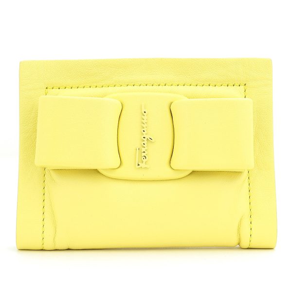 gfr2202950747146 1 Ferragamo Viva Bow Card Case Lemon Yellow