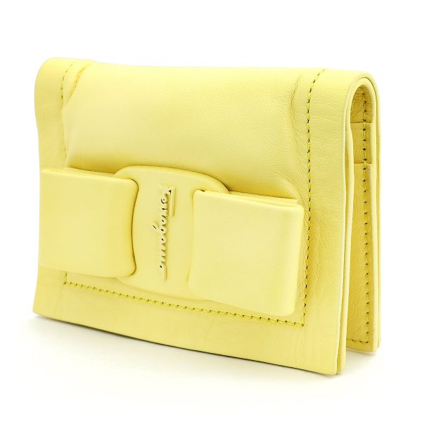 gfr2202950747146 4 Ferragamo Viva Bow Card Case Lemon Yellow