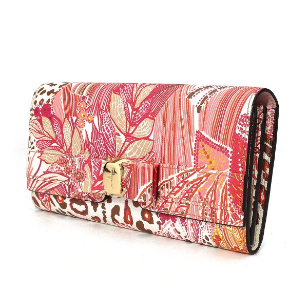 gfr22e008755690 4 Ferragamo New Vara Long Wallet Pink