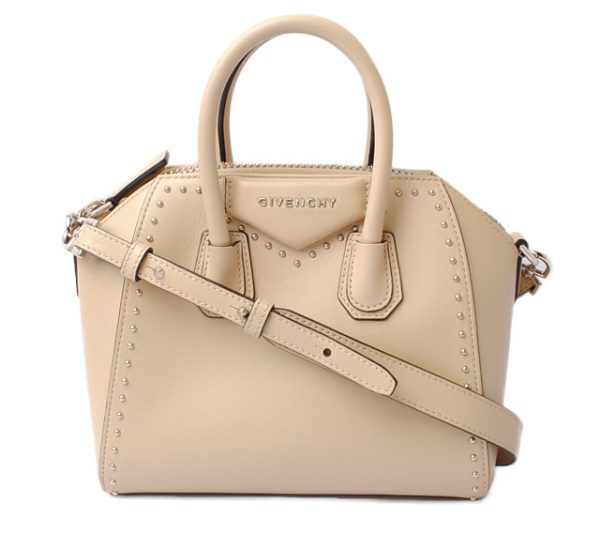 giv 17 004 1 Givenchy Antigona Mini Handbag shoulder bag Beige