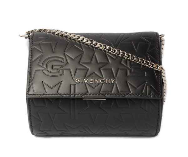 giv 18 002 1 GIVENCHY Pouch Chain Bag Black Silver