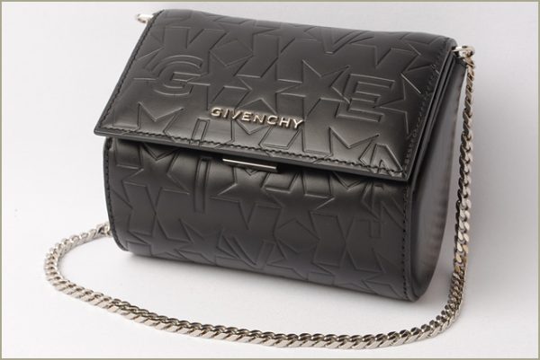 giv 18 002 3 GIVENCHY Pouch Chain Bag Black Silver