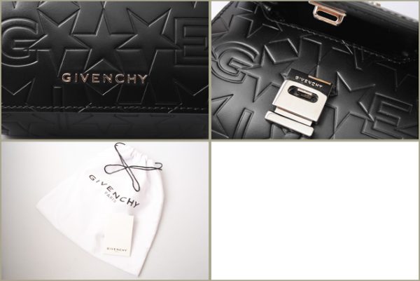 giv 18 002 7 GIVENCHY Pouch Chain Bag Black Silver