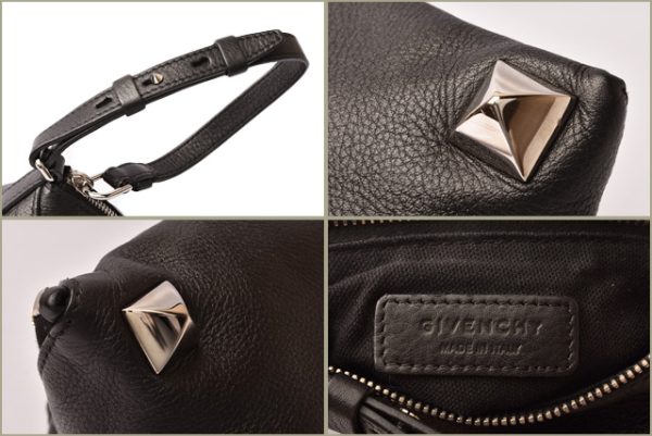 giv 18 005 4 Givenchy Small Pyramid Clutch Bag Black