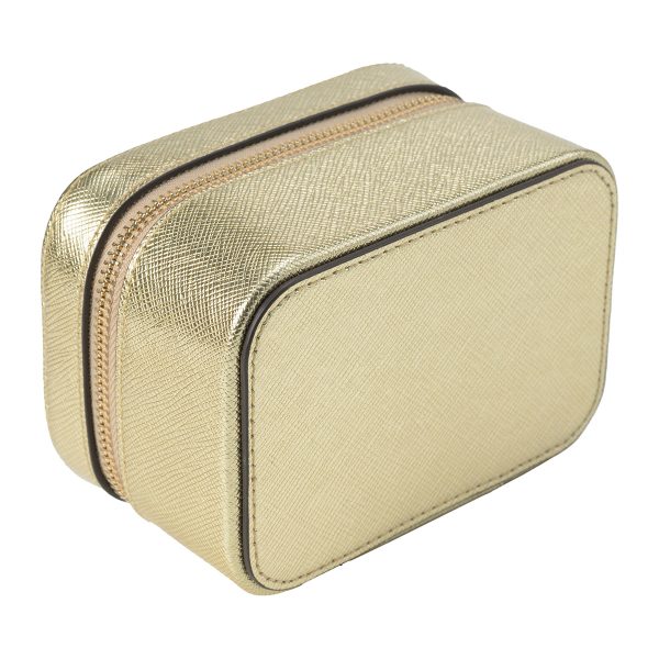 gktk5716700 3 Kate Spade Spencer Metallic Leather Zipped Jewelry Case Pouch Gold