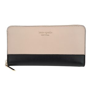 gktpwr00281195 1 Kate Spade Spencer Long Leather Zip Around Continental Wallet Warm Biege