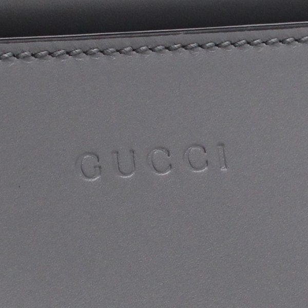 guc45907601 2 GUCCI Bamboo Handbag Leather Gray