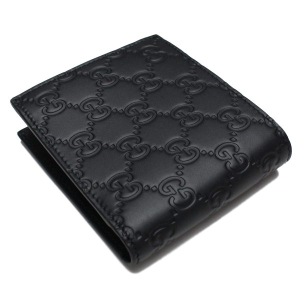 guc47392201 4 GUCCI Guccisima Bifold Wallet Leather Black