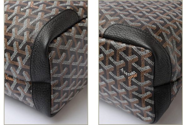 gy 17 004 6 GOYARD Grenadine Shoulder Bag Black Brown