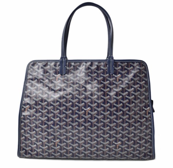 gy 19 002 1 Goyard herringbone bag blue marine