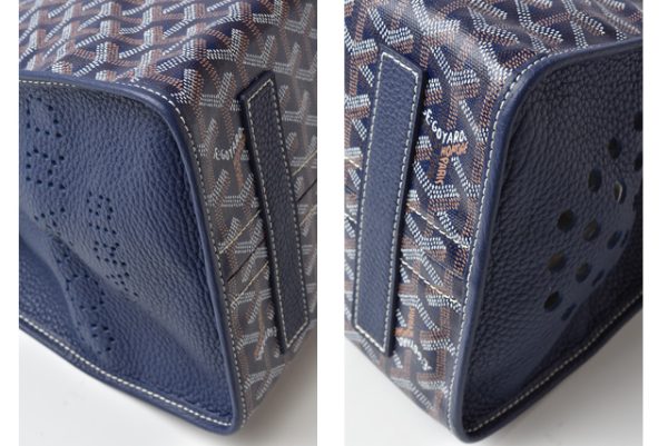 gy 19 002 7 Goyard herringbone bag blue marine